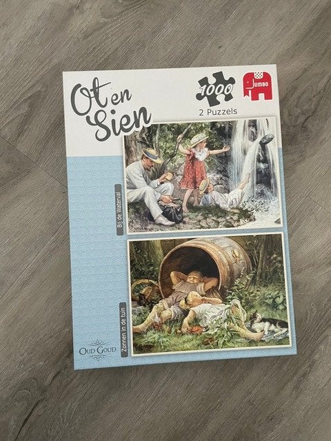 2  legpuzzels van 1000 stukjes Ot en Sien, Ophalen, 500 t/m 1500 stukjes, Zo goed als nieuw, Legpuzzel