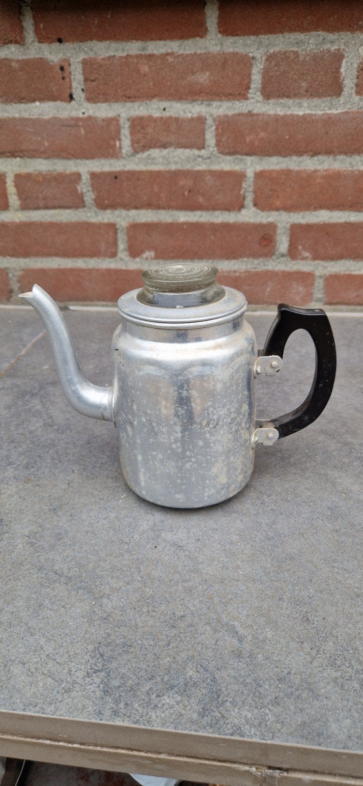 Vintage Aluminium Koffiekan, Ophalen of Verzenden
