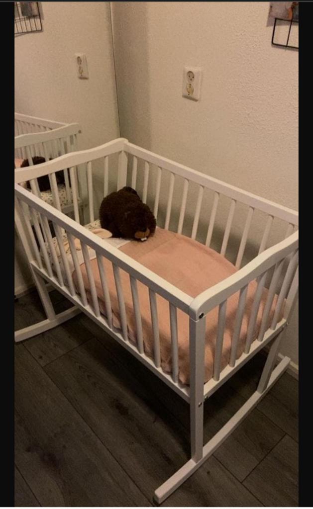 Wit schommel wiegje, Kinderen en Baby's, Babywiegjes en Ledikanten, Ophalen, Zo goed als nieuw, Wieg