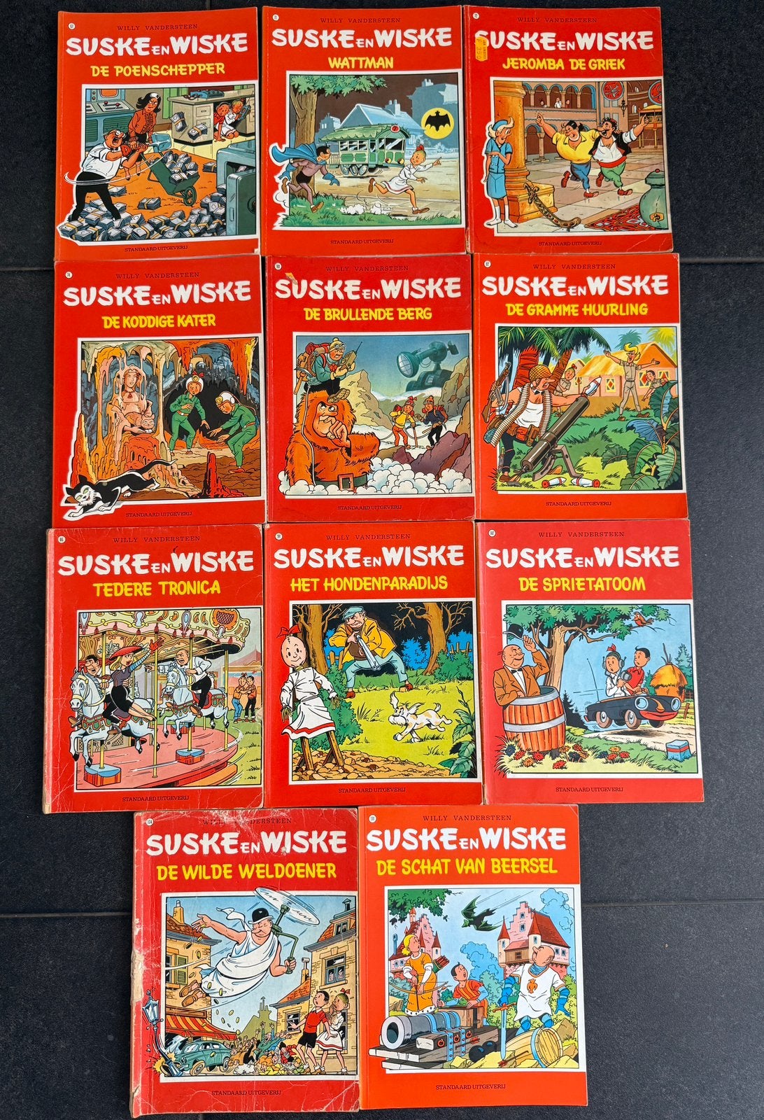 11 stripboeken van Suske & Wiske tussen 67/111, Meerdere stripboeken, Ophalen, Zo goed als nieuw