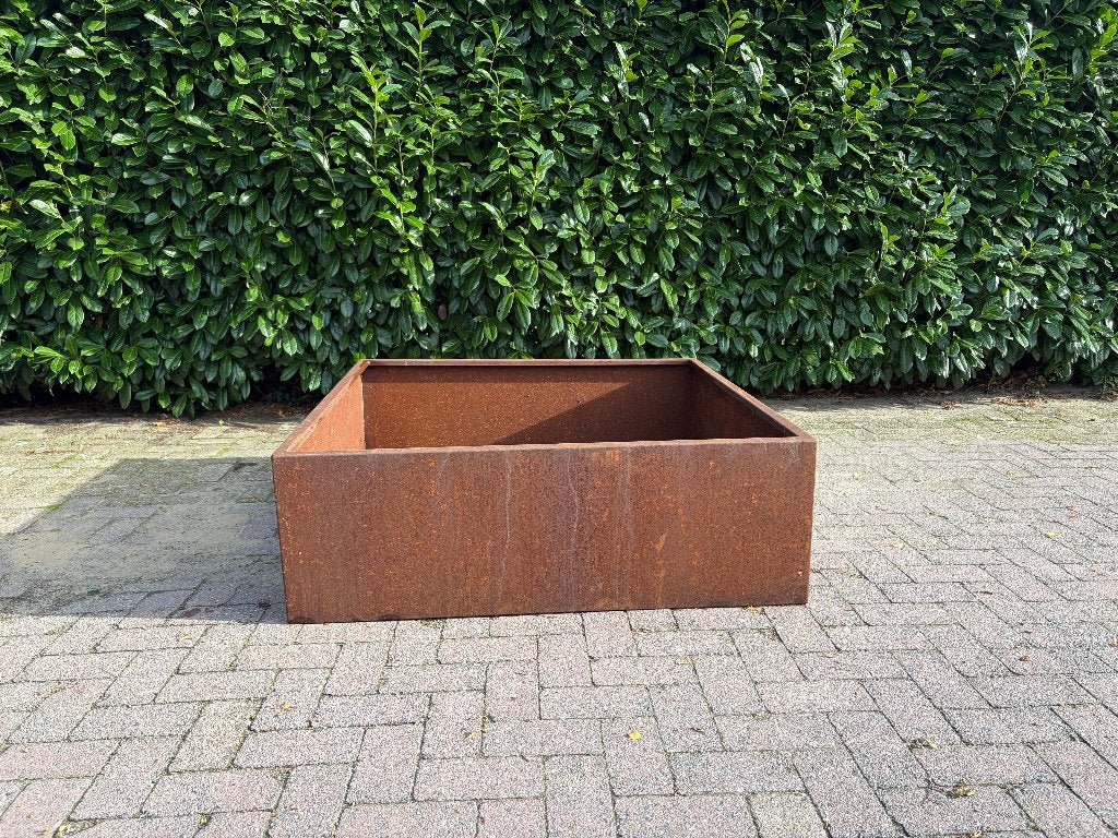 Cortenstaal plantenbak 120x120x40 cm, Tuin en Terras, Ophalen, 100 cm of meer, Vierkant, Zo goed als nieuw