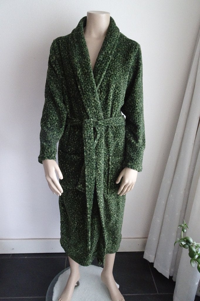 groene fleece badjas maat S, Ophalen, Zo goed als nieuw, Groen, Overige typen