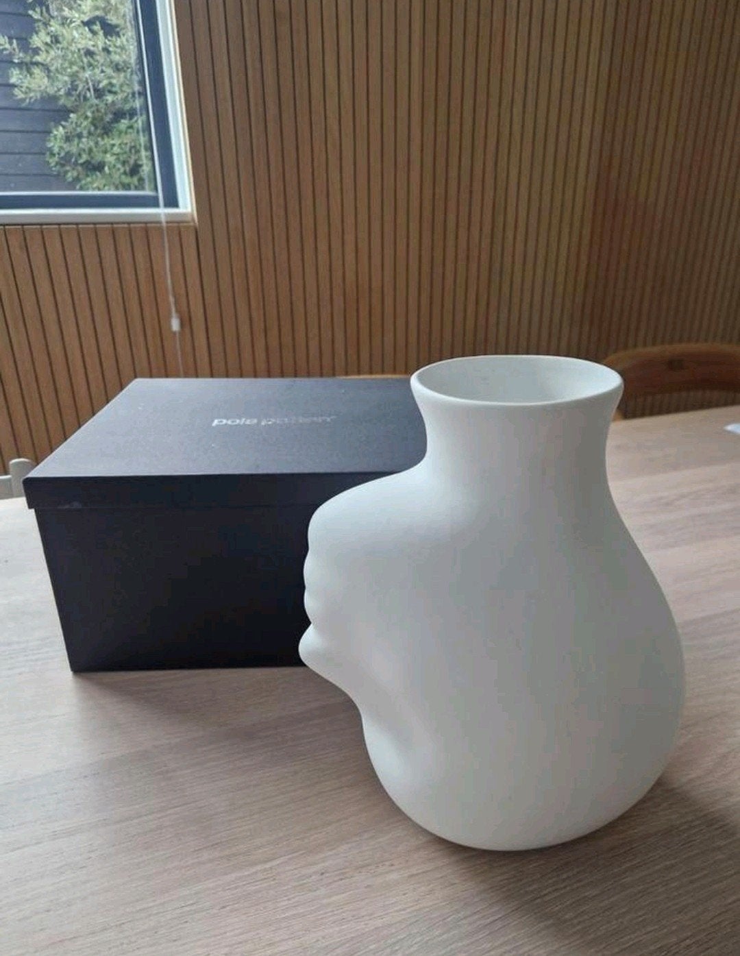 Pols Potten Vaas Hoofd,, Ophalen, Wit, Aardewerk of Porselein, Minder dan 50 cm