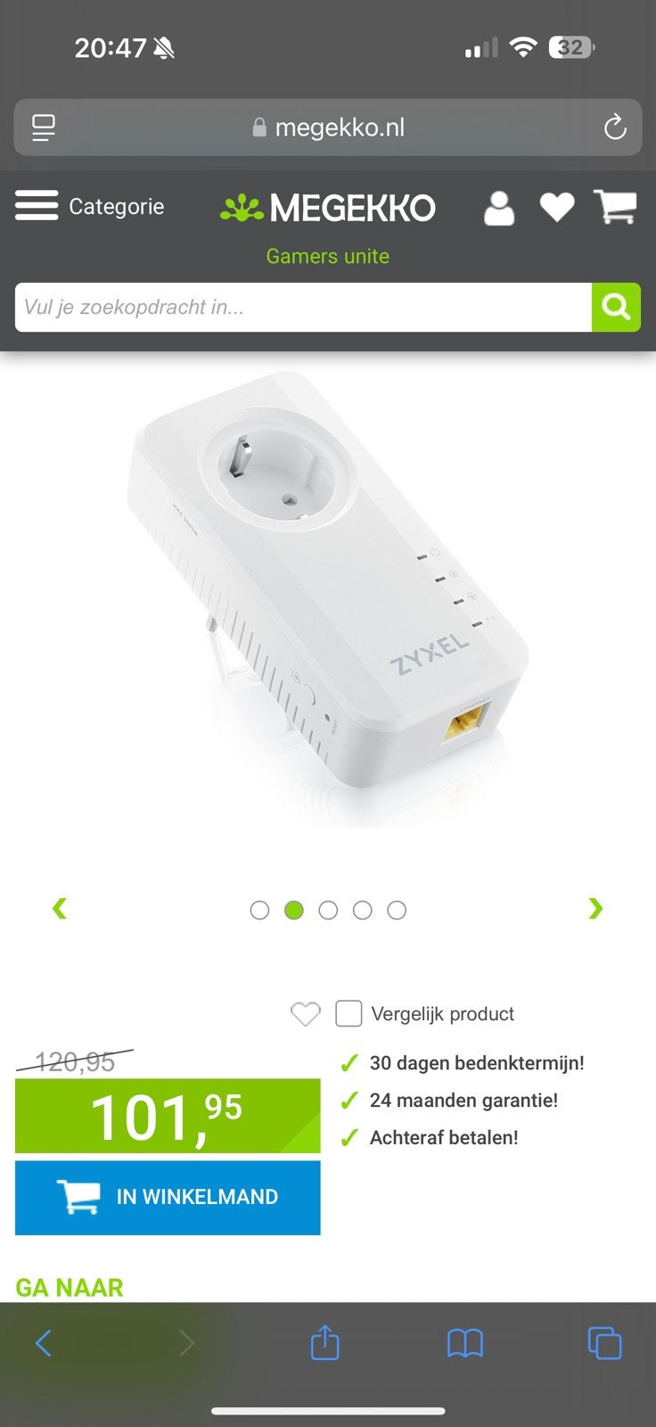 Zyxel PLA6457, wifi versterker set van 2 stuks (Nieuw), Computers en Software, Ophalen, Nieuw