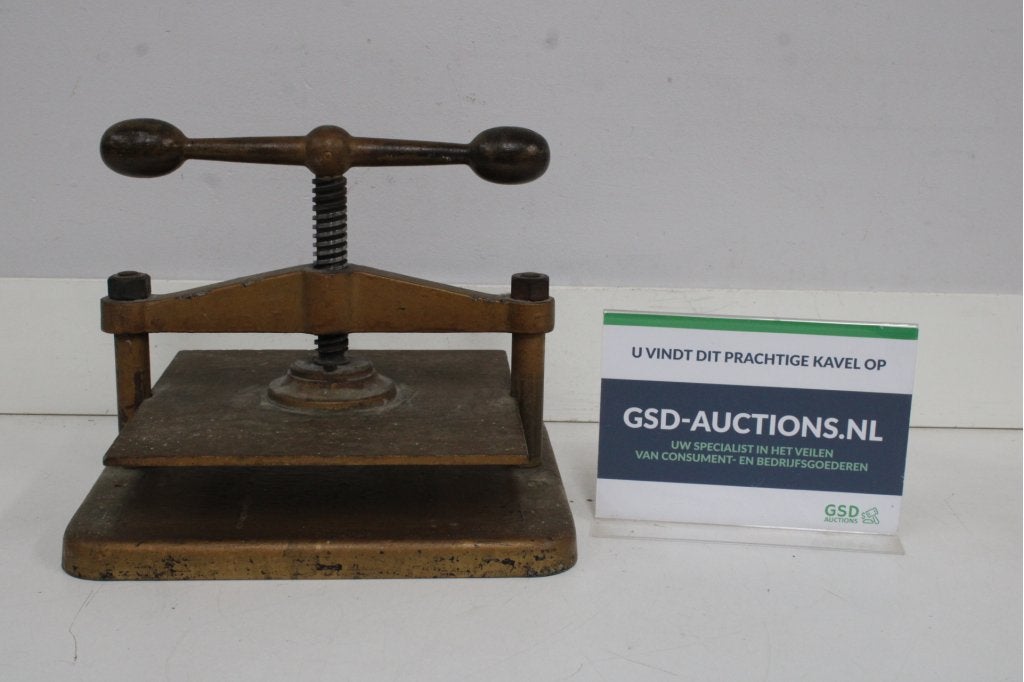 Vintage metalen boekpers, Ophalen of Verzenden