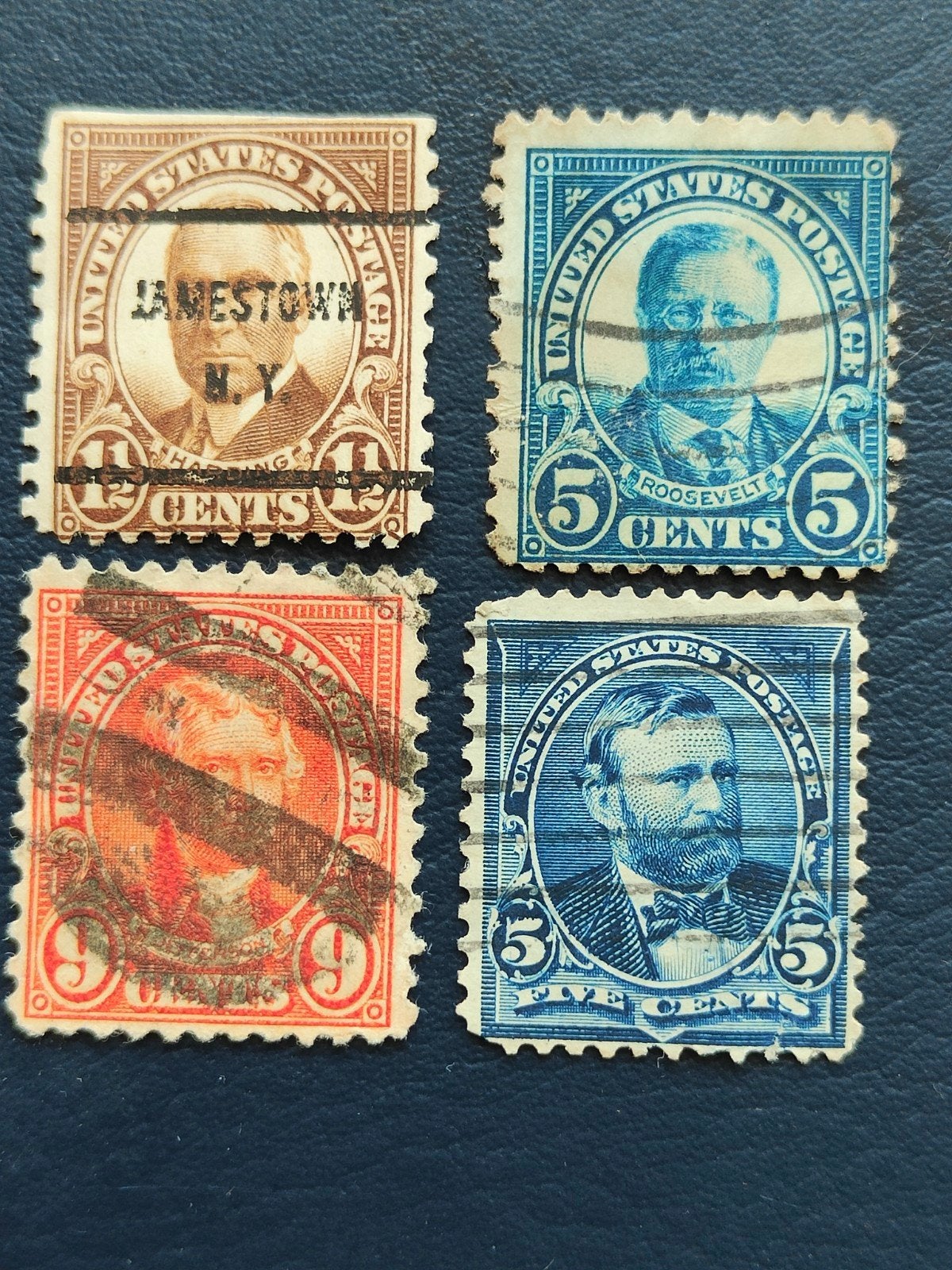 Amerikaanse postzegels - Jamestown, Roosevelt, Grant, Ophalen of Verzenden, Gestempeld