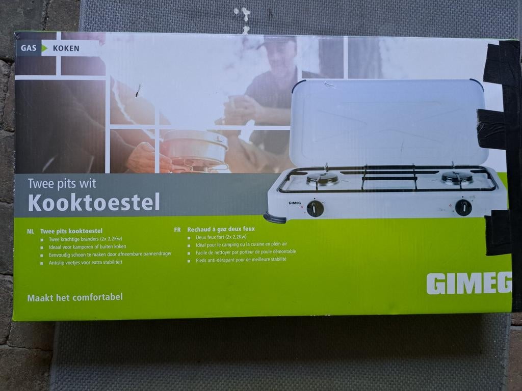 Kooktoestel twee pits, Zo goed als nieuw, Gas, Vrijstaand, 4 kookzones