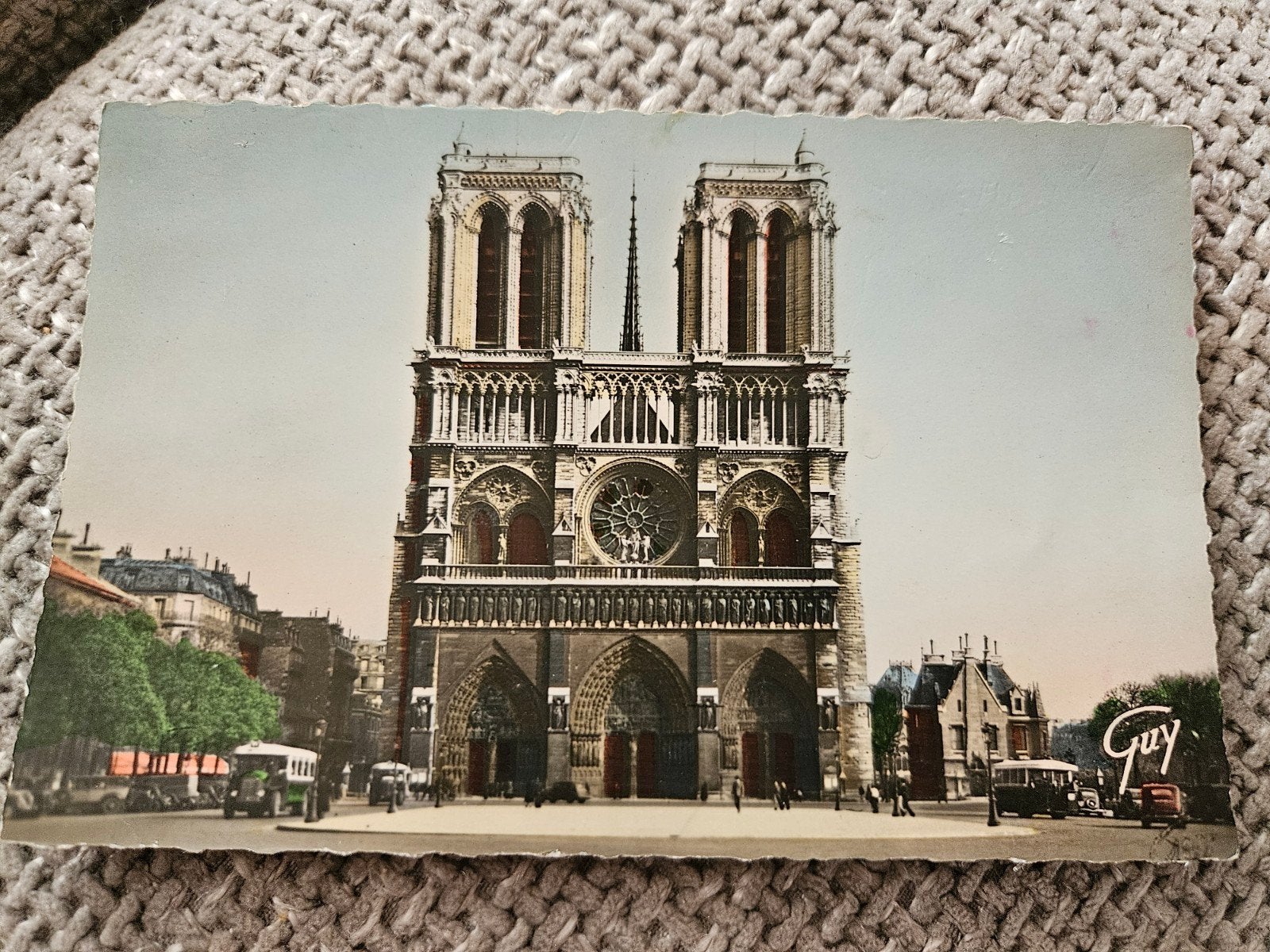 Notre Dame Parijs - oude bussen, Verzamelen, Ophalen of Verzenden, Voor 1920, Gelopen, Frankrijk
