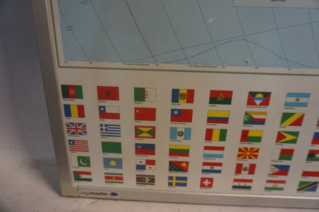 Landkaart wereldkaart bord magnetisch 142x99.5, Ophalen, Gelezen, 2000 tot heden, Landkaart