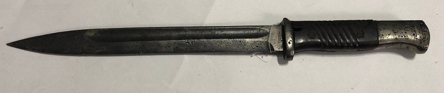 K98 bajonet 03. M84/98 met bakelieten greep uit 1943., Ophalen of Verzenden, Marine, Duitsland, Mes of Dolk