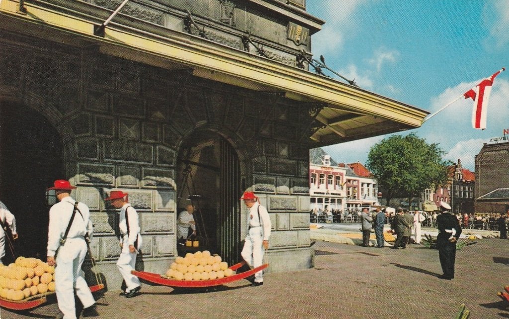 ALKMAAR Kaasmarkt (Klein Formaat), Verzenden, 1960 tot 1980, Gelopen, Noord-Holland