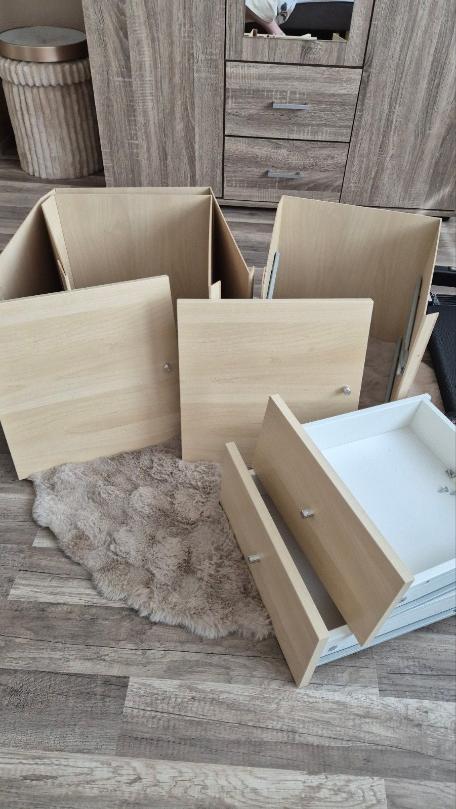 kallax elementen * 3x deurtjes en lades, Ophalen, Doos, Minder dan 35 cm, Zo goed als nieuw