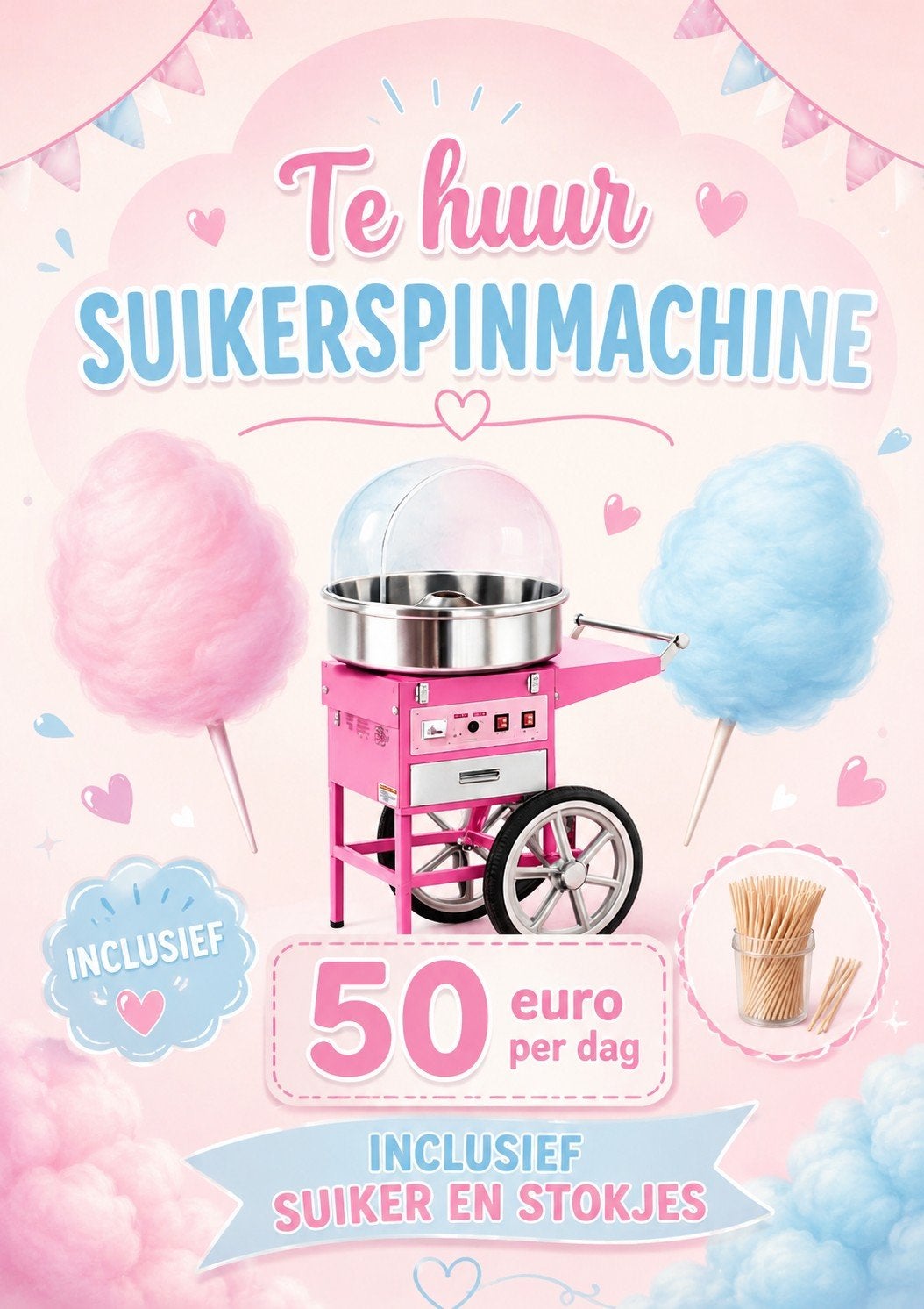 Suikerspinmachine te huur, Ophalen, Zo goed als nieuw, Verjaardag