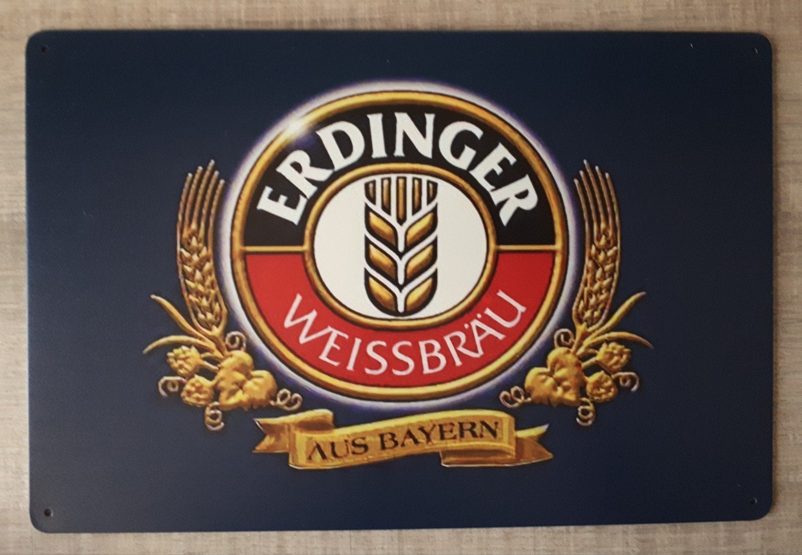 Erdinger 20x30 cm Metalen Reclamebord, Ophalen of Verzenden, Nieuw, Reclamebord, Plaat of Schild, Overige merken