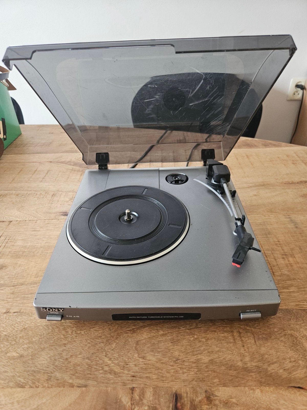 Sony PS-J20 Automatische Platenspeler - Grijs, Gebruikt, Automatisch, Ophalen of Verzenden, Platenspeler