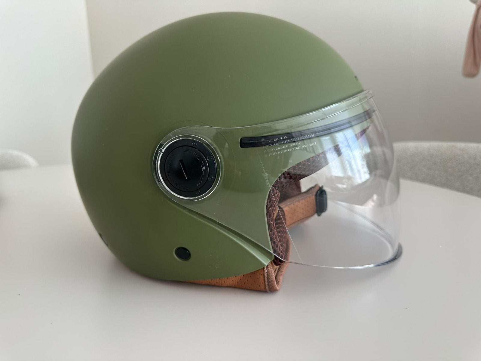 MT Helmets Street Scooterhelm - Mat Groen, Ophalen of Verzenden, Zo goed als nieuw, Extra small of kleiner