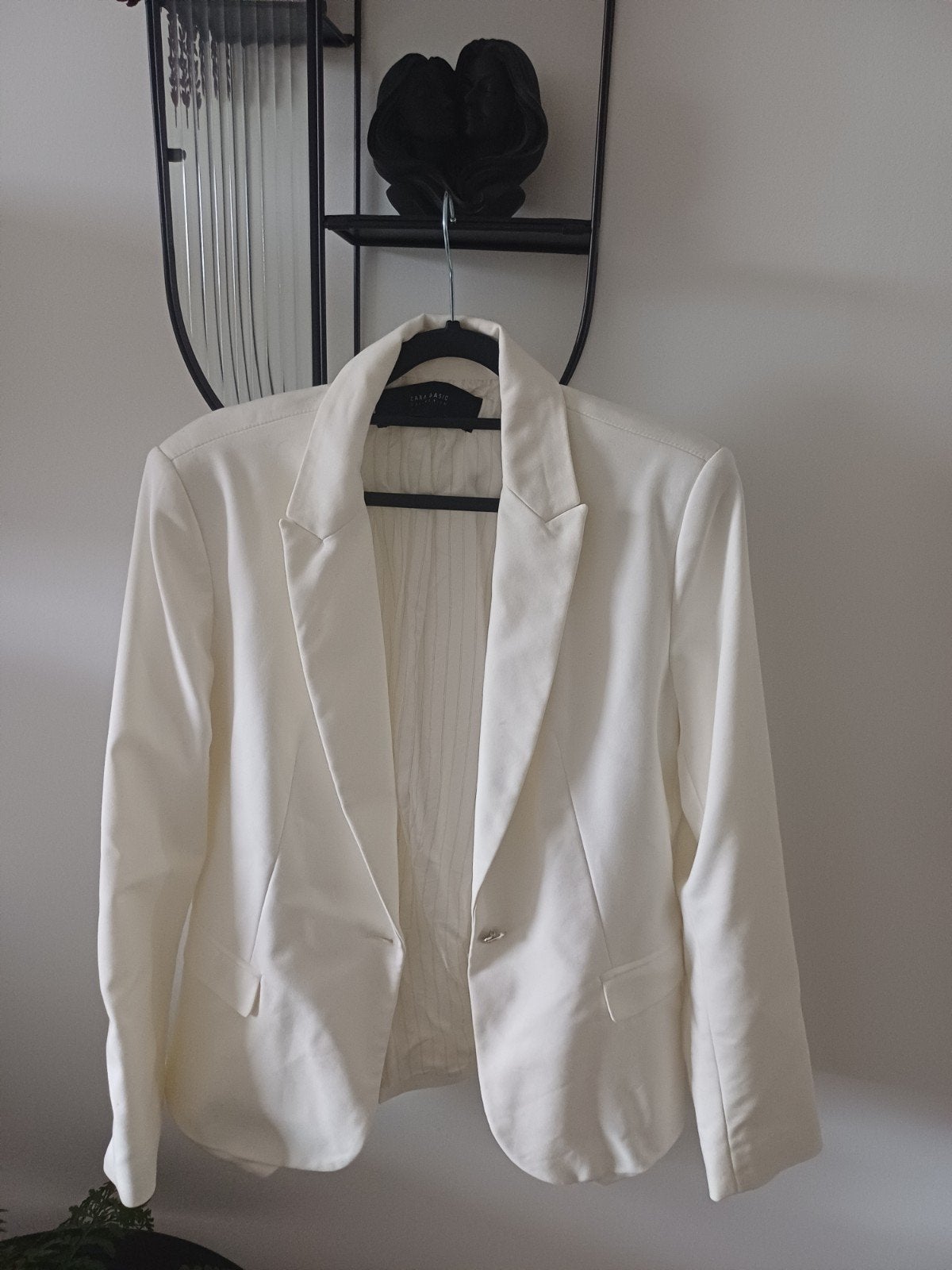 Zara Basic Collection Wit Jasje - Maat M, Maat 38/40 (M), Wit, Zo goed als nieuw, Jasje