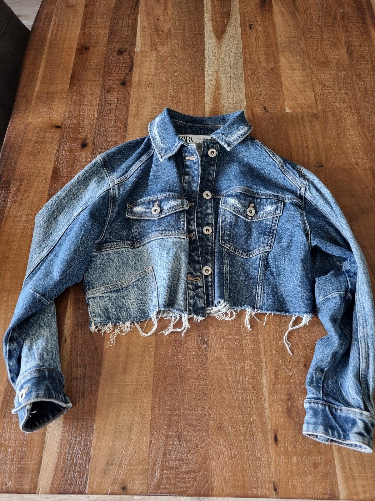 Kort spijkerjasje van Zara - Maat XS, Blauw, Zara, Ophalen of Verzenden, Zo goed als nieuw