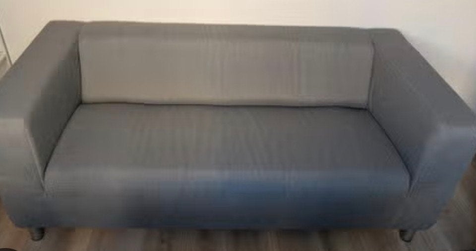lichtgrijze klippan bank, Ophalen, Gebruikt, 150 tot 200 cm, Tweepersoons