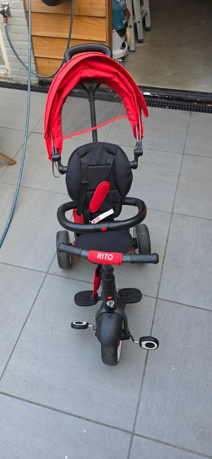 Kinderfiets/loopfiets, Ophalen, Gebruikt, Qplay rito, Duwstang
