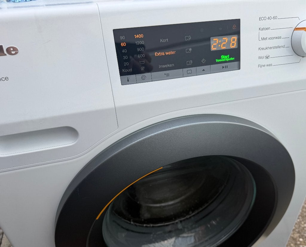 *SUPER MOOIE MIELE 7kg 1400 toeren WEA035 WPS pas 2jr oud**, Ophalen, Zo goed als nieuw, Voorlader, 85 tot 90 cm