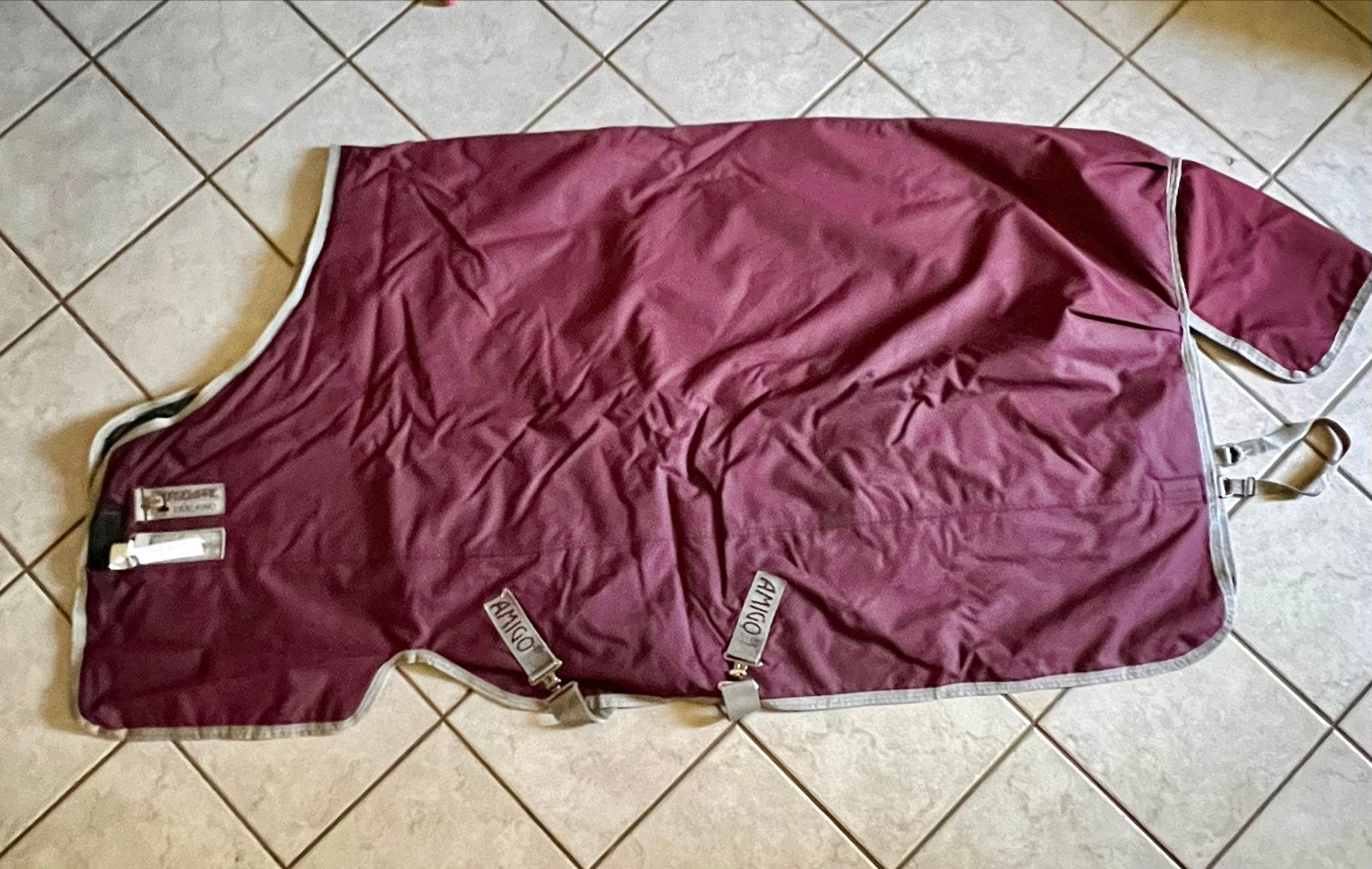 Horseware Amigo deken turnout rug gevoerd 6.0 200 gram paars, Gebruikt, Ophalen of Verzenden, Paars, Anatomisch gevormd