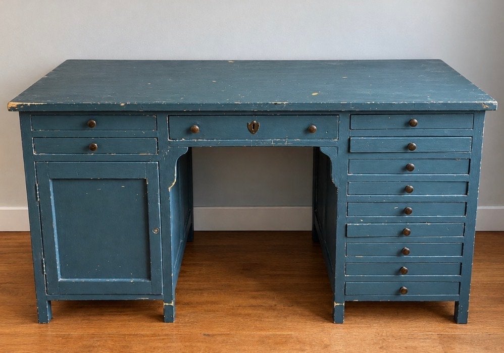Vintage Bureau met laadjes  - Opknapper, Huis en Inrichting, Ophalen, Overige typen, Gebruikt, Vintage
