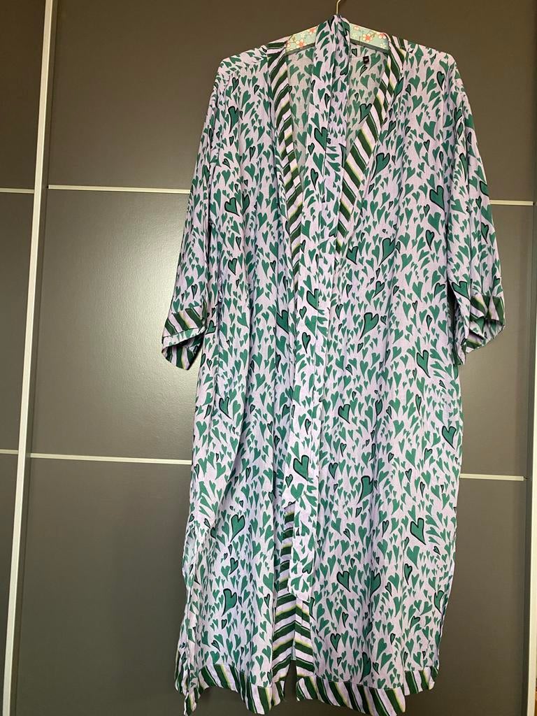 POM Amsterdam Kimono met hartjesprint - One Size, Kleding | Dames, Ophalen of Verzenden, Zo goed als nieuw