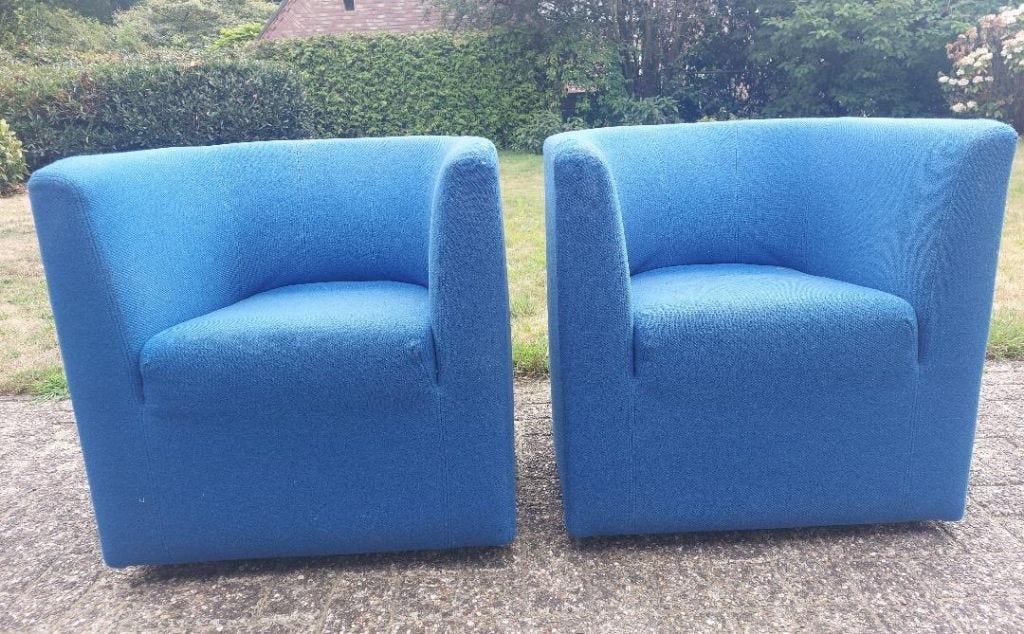 Twee Gelderland fauteuils, Huis en Inrichting, Fauteuils, Ophalen, Gebruikt, 75 tot 100 cm, Stof