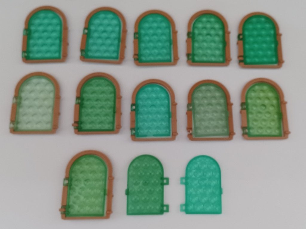 playmobil vintage groene kasteelramen, Ophalen of Verzenden, Gebruikt, Losse onderdelen