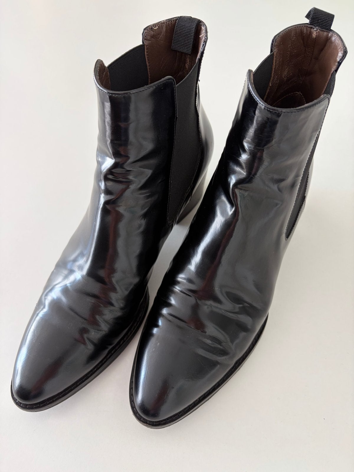 Paul Noyen zwart leren (lakleer) laarsjes, maat 41, Ophalen of Verzenden, Gedragen, Zwart, Boots