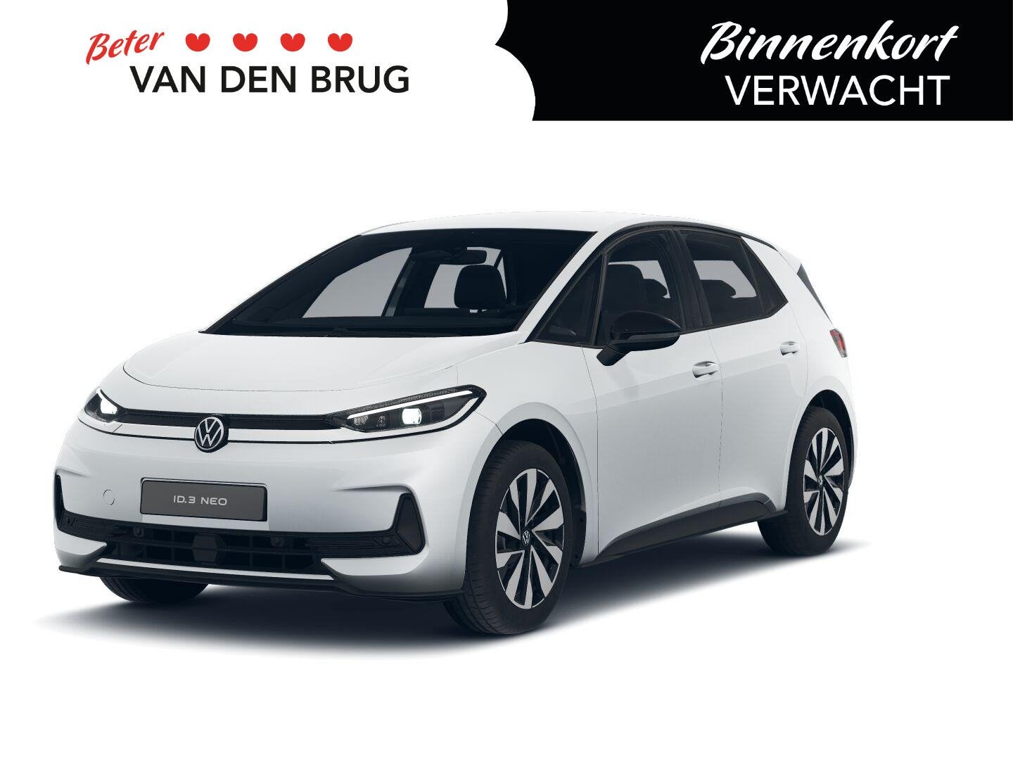 Volkswagen ID.3 Neo Trend 50 kWh 170 PK | Stuur & Stoelverwa, Auto's, Volkswagen, Zwart, ID.3, Wit, 416 km