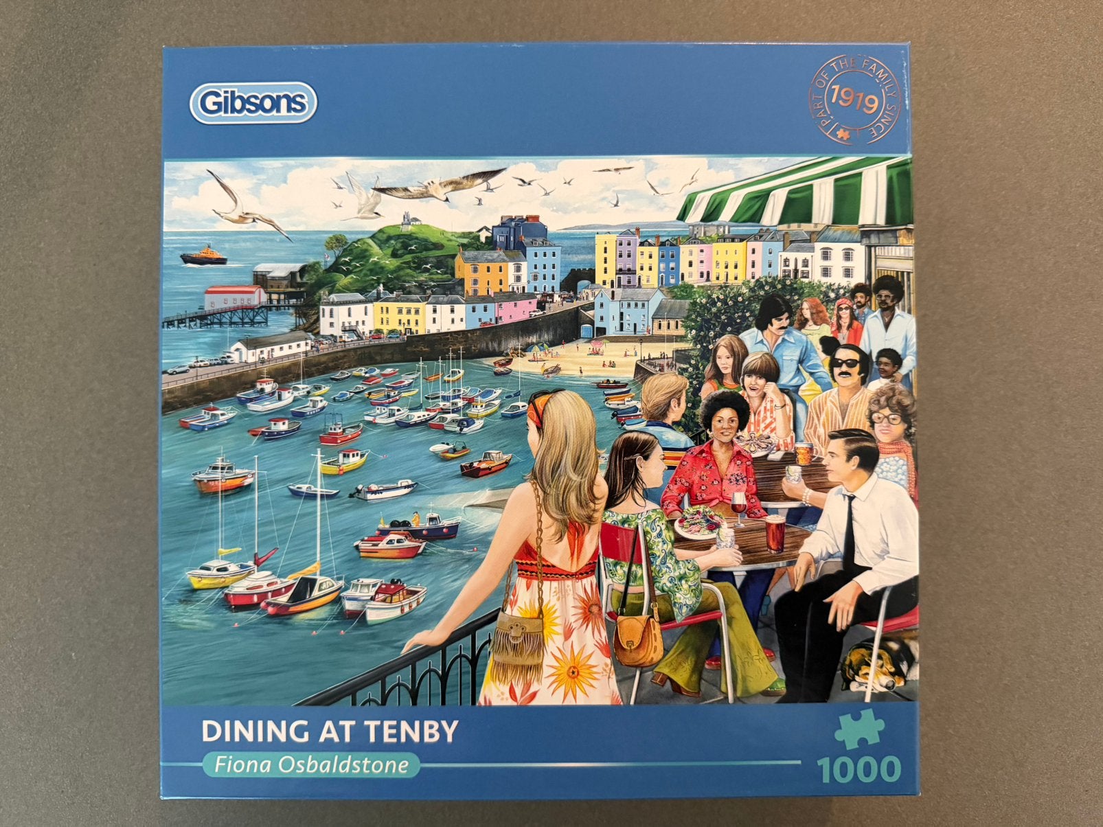 Legpuzzel Gibsons - Dining at Tenby - 1000 stukjes, Ophalen of Verzenden, 500 t/m 1500 stukjes, Zo goed als nieuw