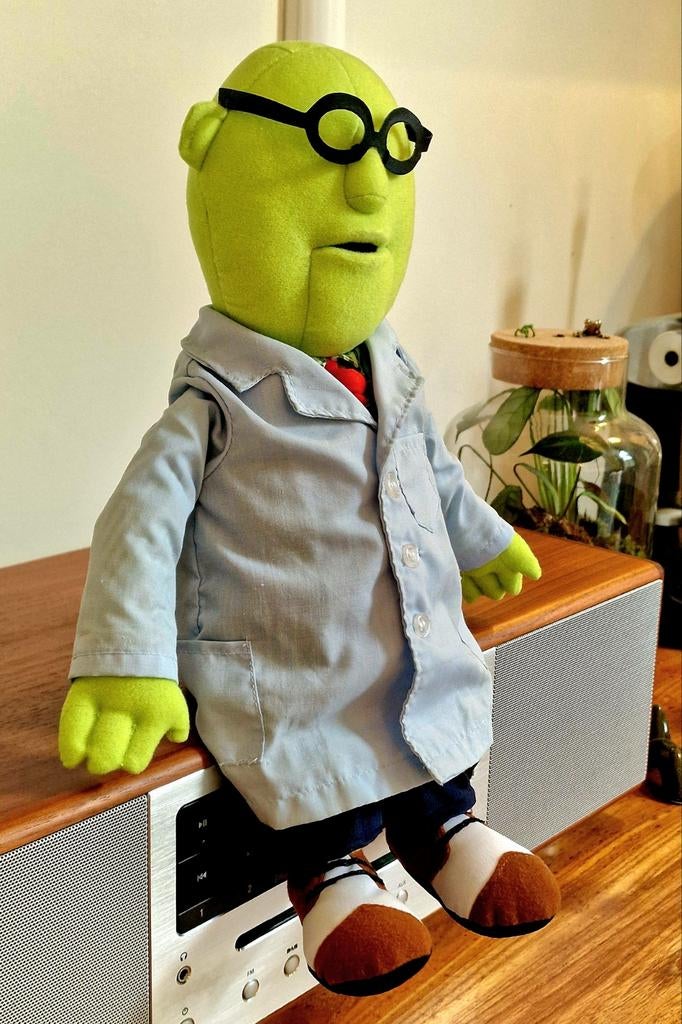 Dr Bunsen Honeydew pop Jim Henson Muppets the Muppet Show, Ophalen of Verzenden, Zo goed als nieuw, Pop, Levensecht of Reborn