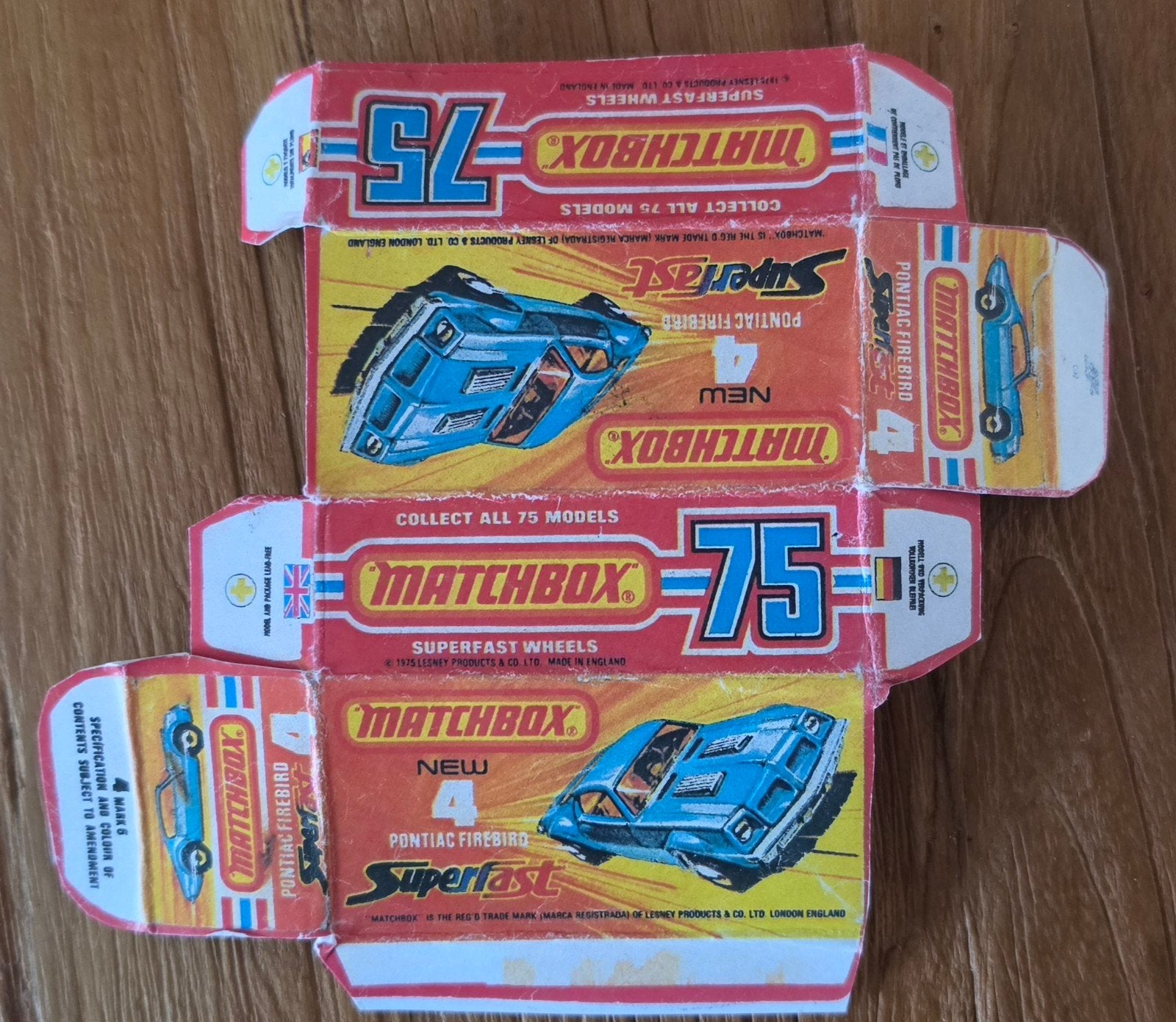 Matchbox Superfast Pontiac Firebird Repro doos, Ophalen of Verzenden, Auto, Matchbox