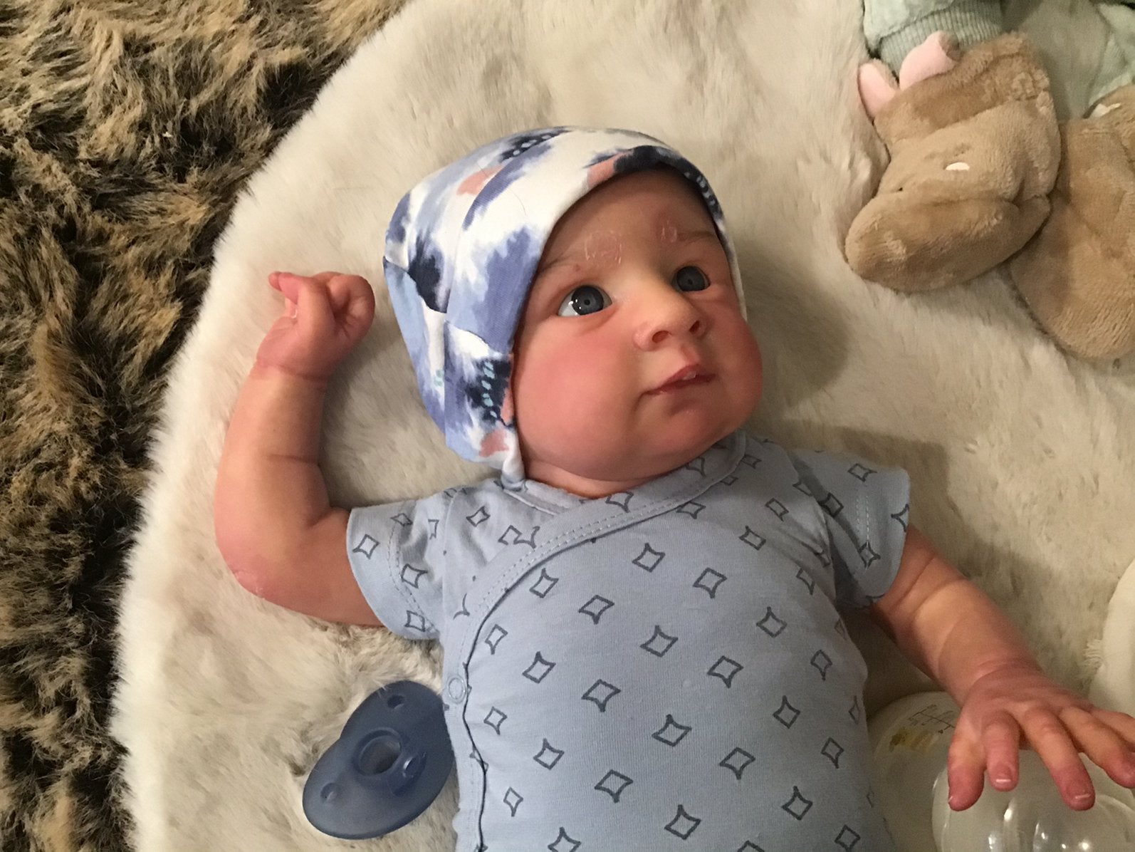 NIEUWE FOTO,S!!! Reborn Vian van Olga Auer, Ophalen of Verzenden, Zo goed als nieuw, Babypop, Levensecht of Reborn