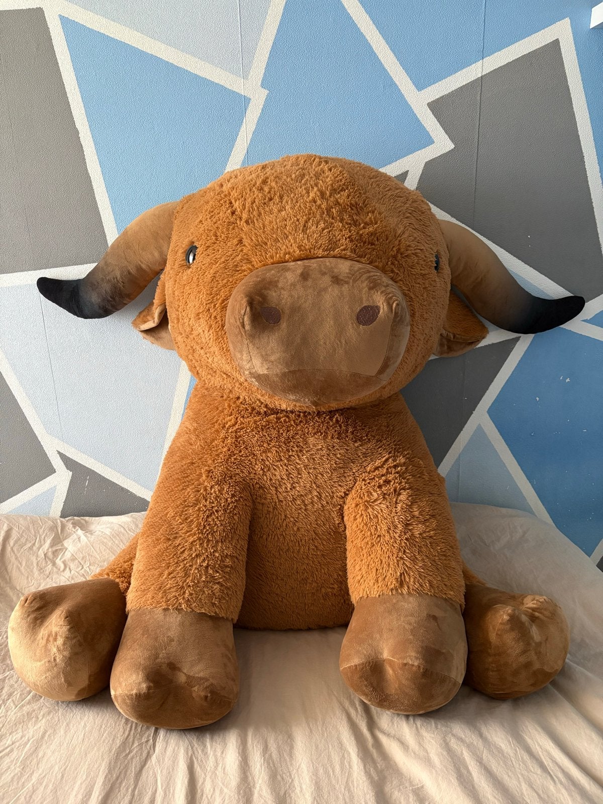Grote knuffelstier  - 120 cm lang, Ophalen, Overige typen, Zo goed als nieuw, Bruin