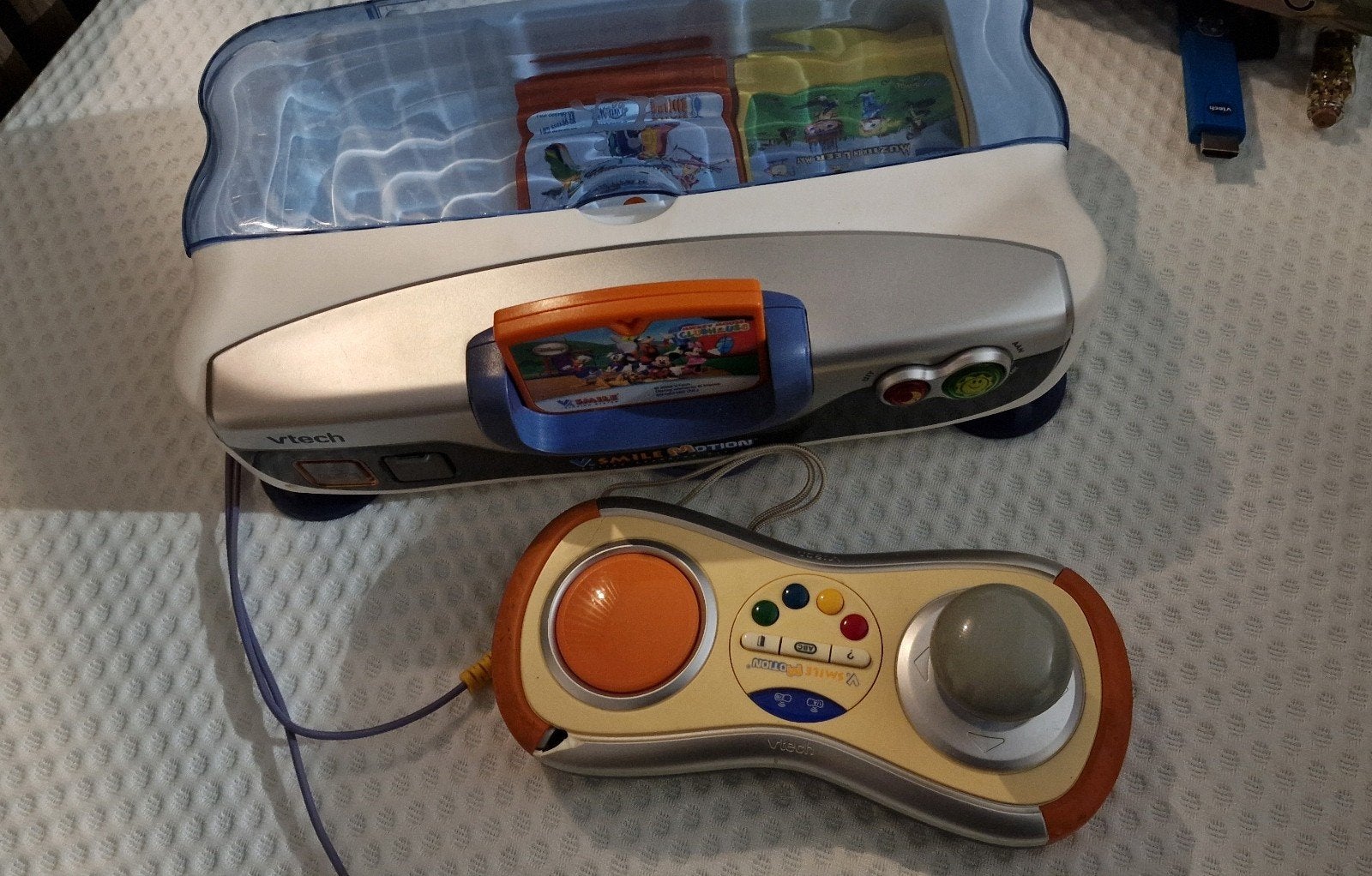 VTech V.Smile Motion met 3 spellen en controller, Ophalen of Verzenden, Gebruikt, 4 tot 6 jaar
