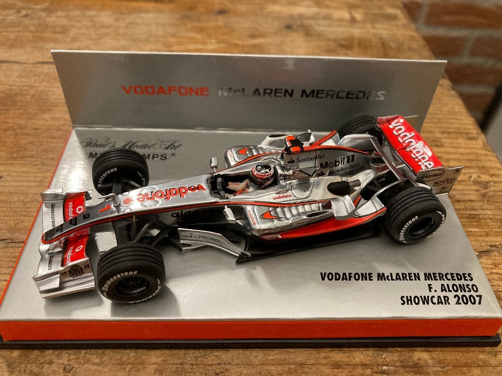 Fernando Alonso 1:43 Showcar 2007 Mclaren Mercedes F1, Ophalen of Verzenden, Nieuw, Formule 1