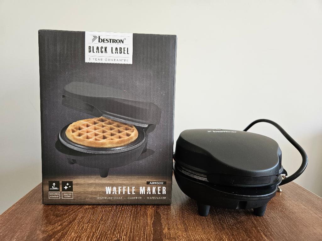 Bestron Mini Waffle Maker Black lavel - 550 Watt, Ophalen of Verzenden