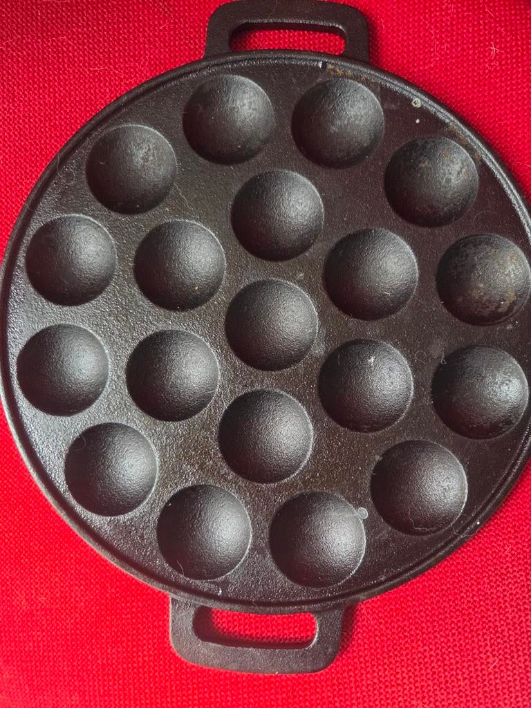Gietijzeren Poffertjespan - 15 Holtes, Ophalen, Zwart, Metaal, Overige merken