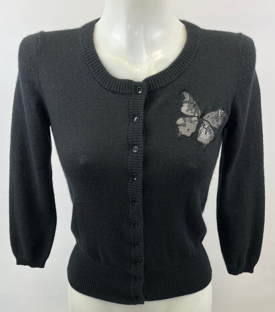 D&G DOLCE & GABBANA Zwart wol vlinder vest  Maat 36, D&G, Zwart, Ophalen of Verzenden, Zo goed als nieuw