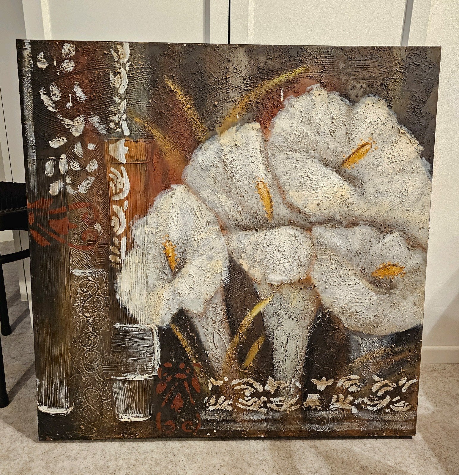 Cobra Art Company Schilderij - Calla Lelies (80x80 cm), Antiek en Kunst, Ophalen