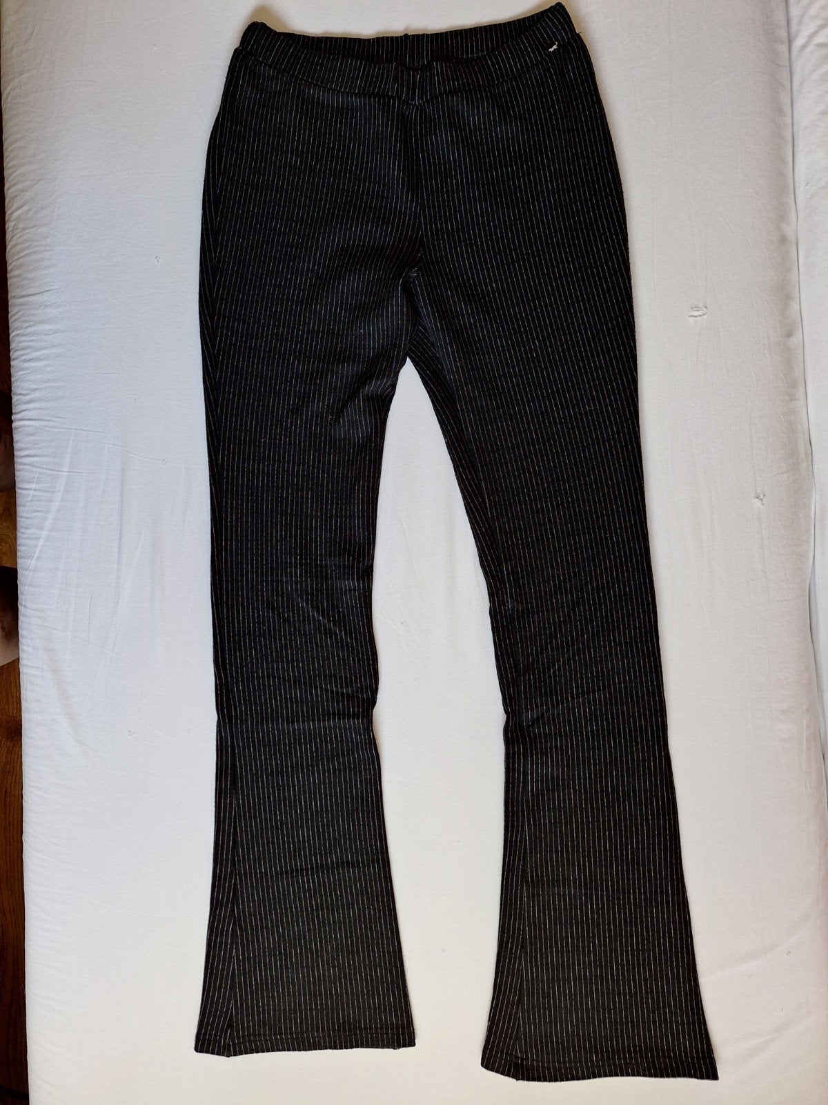 zwart/ wit gestreepte flared broek 170 /176, Ophalen of Verzenden, Meisje, Broek