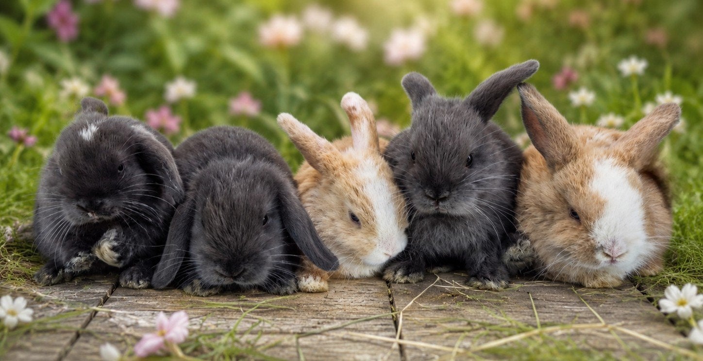 Engelse mini lop konijntjes, Dieren en Toebehoren, Konijnen, Meerdere dieren, Dwerg, Hangoor, 0 tot 2 jaar