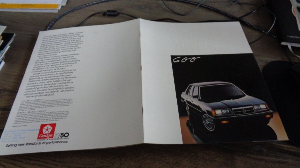 USA Folder  DOGE 600  ,  1987, Verzenden, Nieuw, Overige merken
