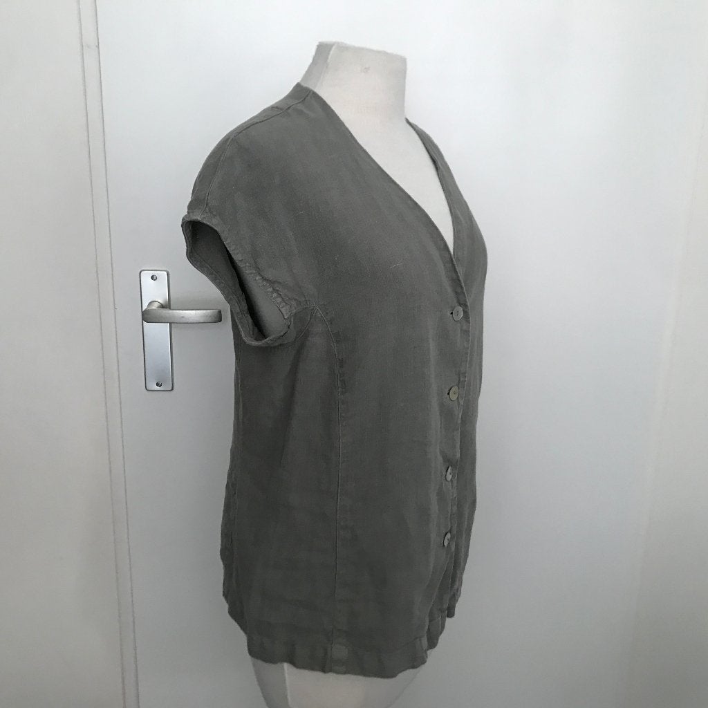 Oska 100% linnen gilet blouse zonder mouw, Ophalen of Verzenden, Zo goed als nieuw, Maat 38/40 (M)