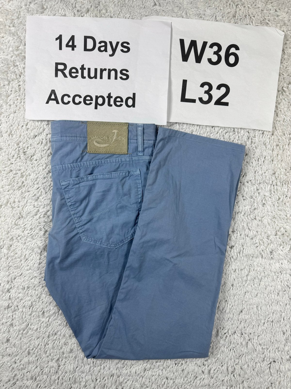Jacob Cohen 688 Comfort Bard Chino Regular Slim W36 L32 2644, G, Blauw, Overige maten, Ophalen of Verzenden