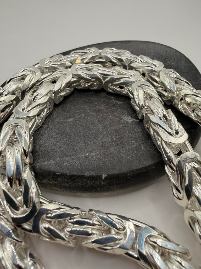 925 Zilveren Bombastic Koningsketting - 400 gram, Sieraden, Tassen en Uiterlijk, Kettingen, Ophalen of Verzenden, Nieuw, Goud
