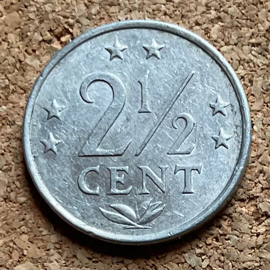Munt - Nederlandse Antillen 2½ CENT 1982., Ophalen of Verzenden, Koningin Juliana, Overige waardes, Losse munt